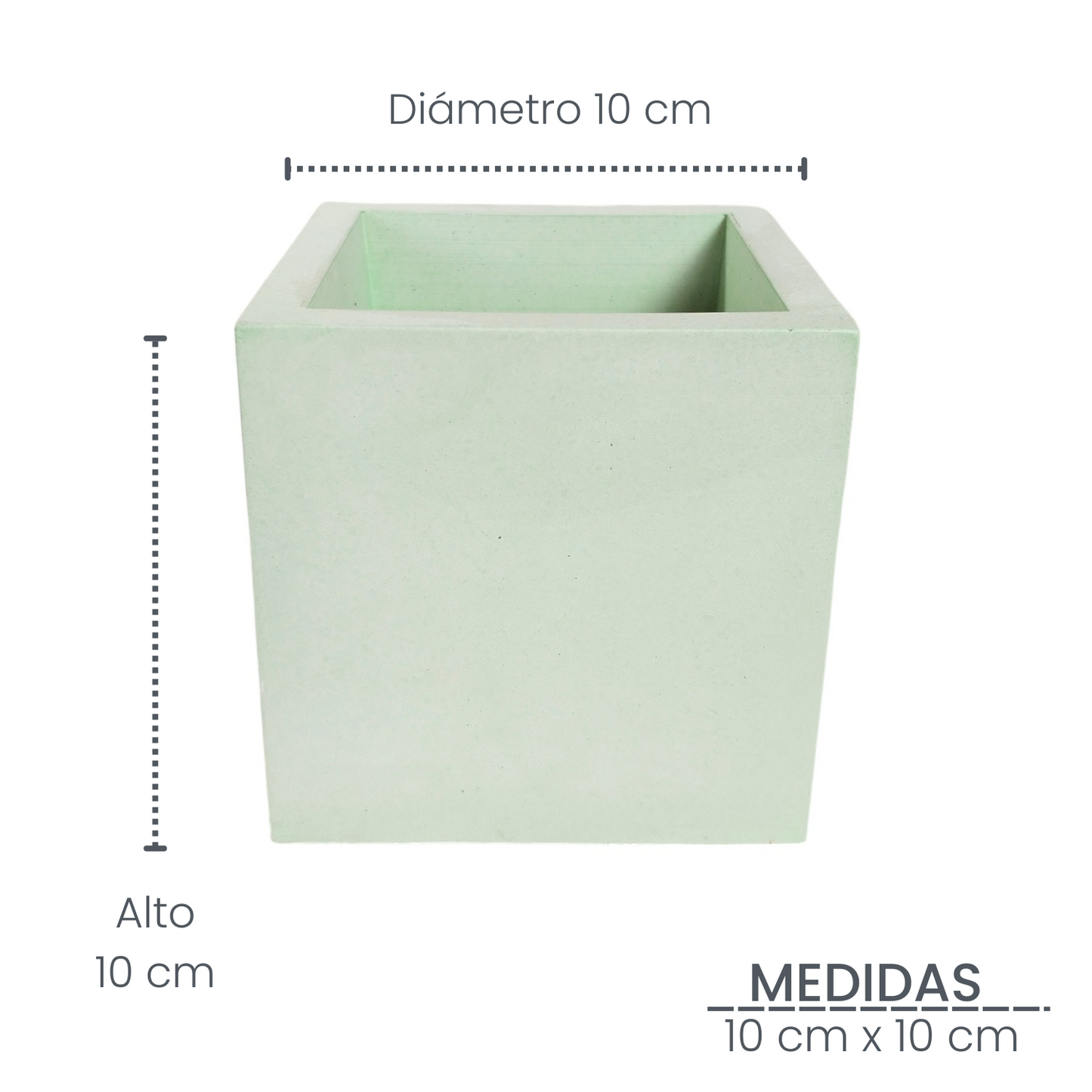 Matera Eloisa Petty en cemento 10x10 cm Menta