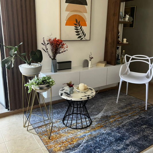 Mesa en concreto Venice 50x50 cm Mármol negro