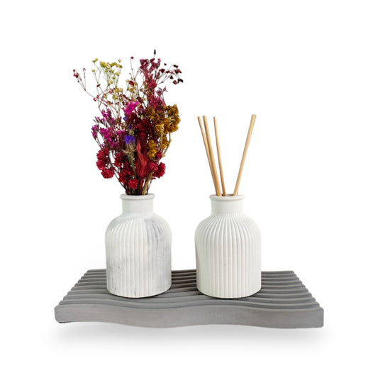 Bandeja Olas de Cemento 2x25x11.5 cm Gris