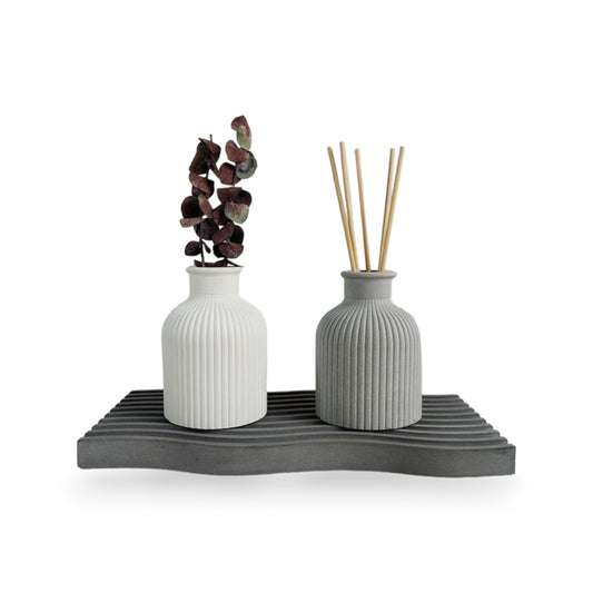 Bandeja Olas de Cemento 2x25x11.5 cm Oscuro