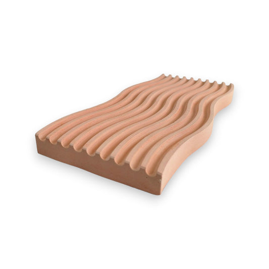 Bandeja Olas de Cemento 2x25x11.5 cm Palo de Rosa
