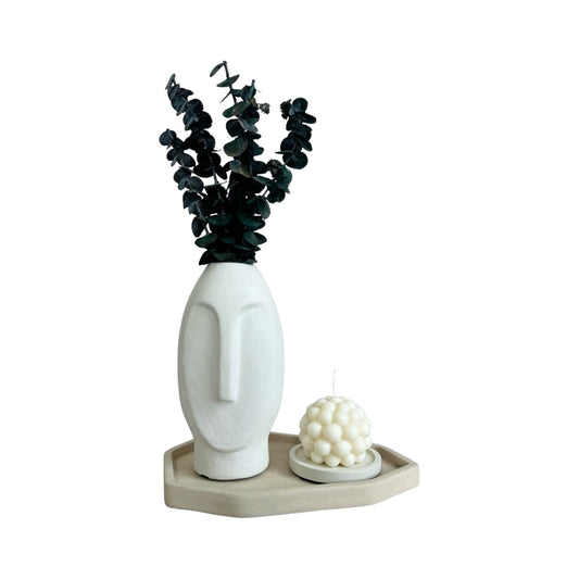 Plato Lea de cemento 22x15x2cm Arena