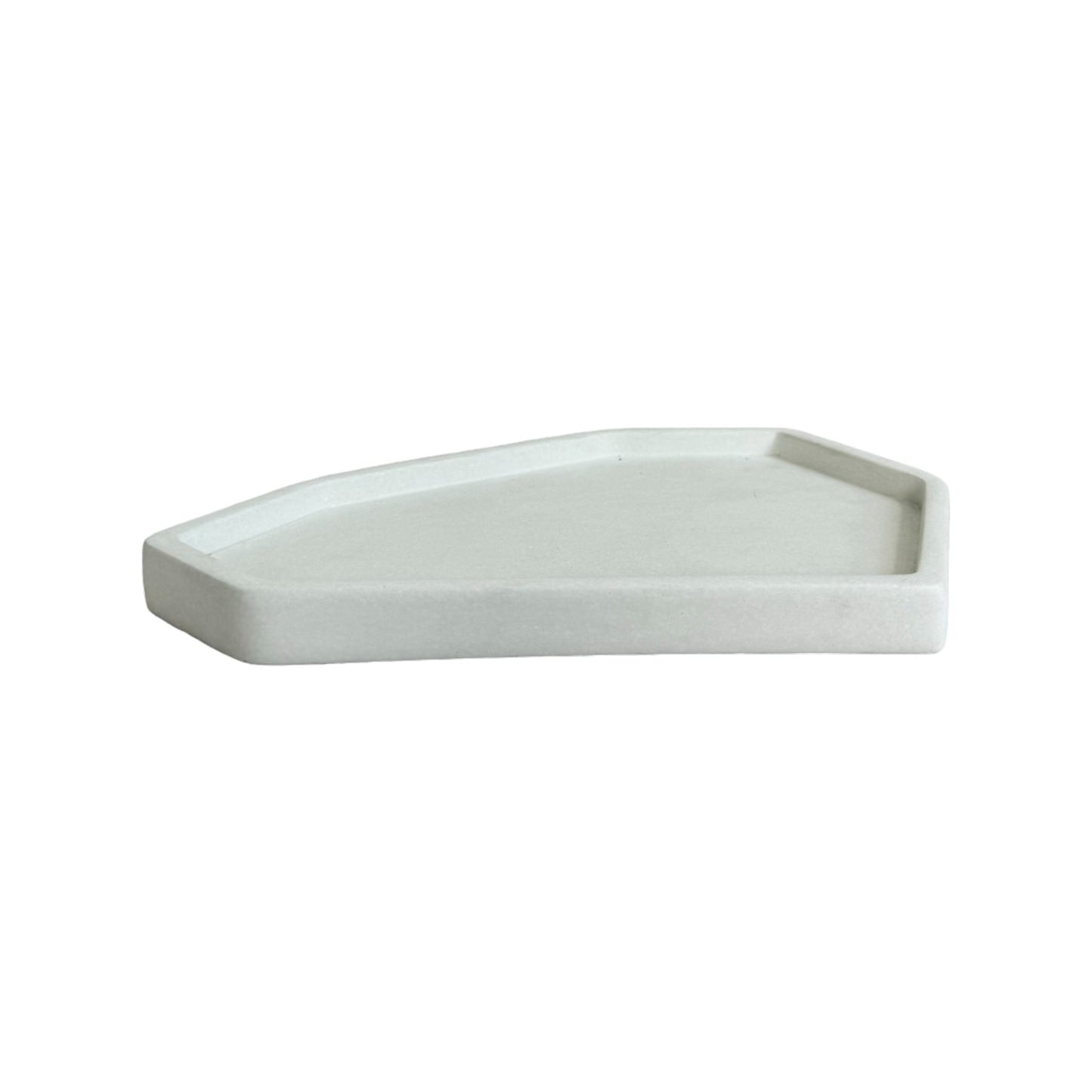 Plato Lea de cemento 22x15x2cm Blanco