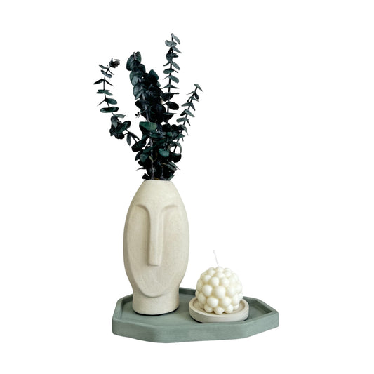 Plato Lea de cemento 22x15x2cm OLiva