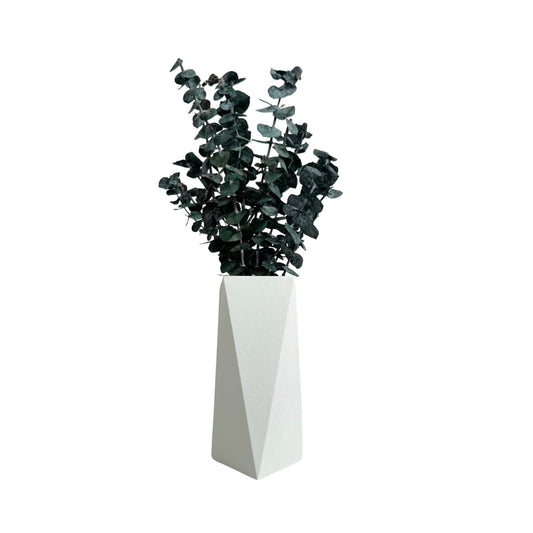 Jarrón Alice en cemento 20x7 cm Blanco