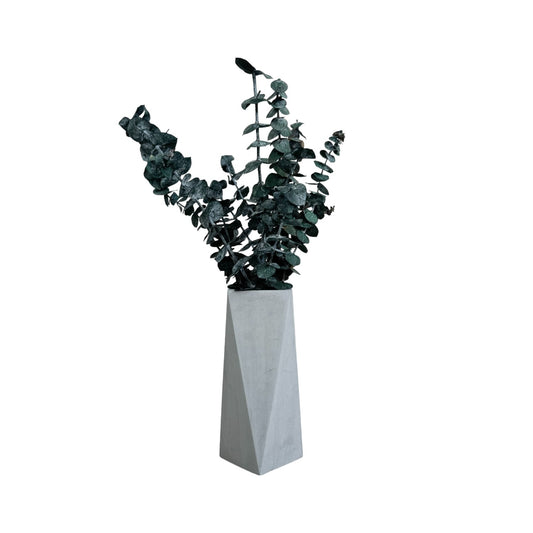 Jarrón Alice en cemento 20x7 cm Gris