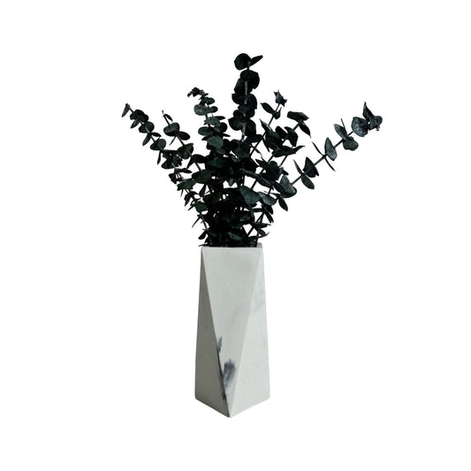 Jarrón Alice en cemento 20x7 cm Mármol negro