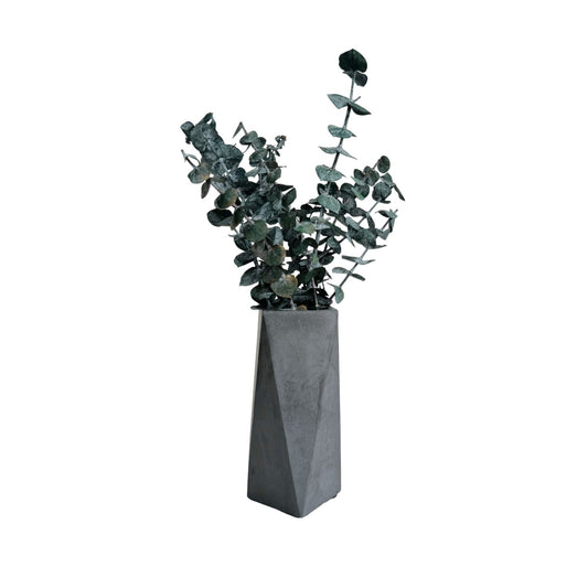 Jarrón Alice en cemento 20x7 cm Oscuro