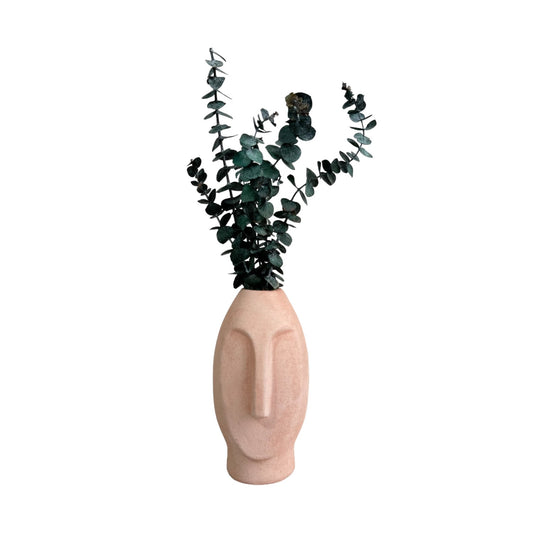 Jarrón Stonge de cemento 18x8x5 cm Palo de rosa