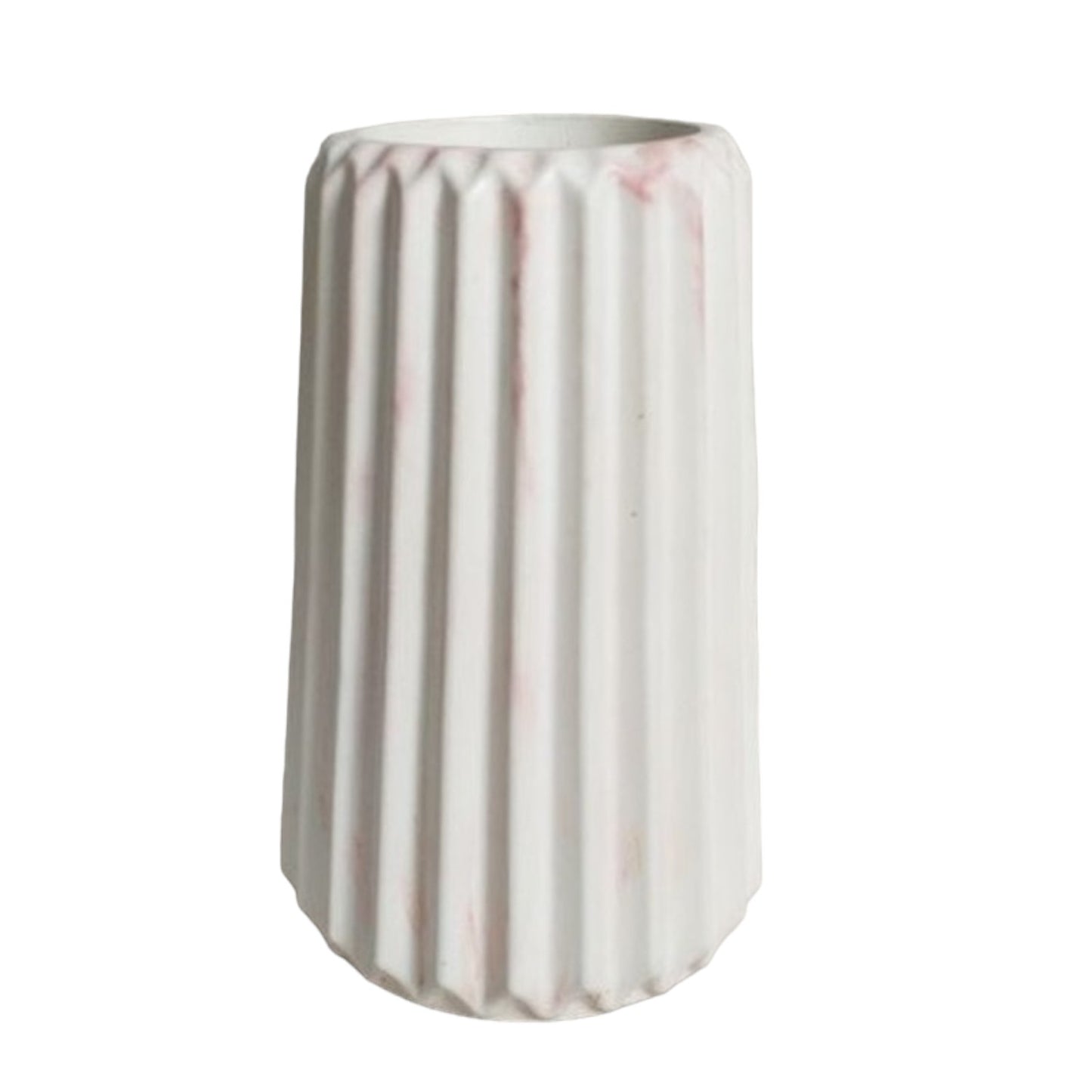 Florero Adamaris en cemento 15x7 cm Mármol Rosa