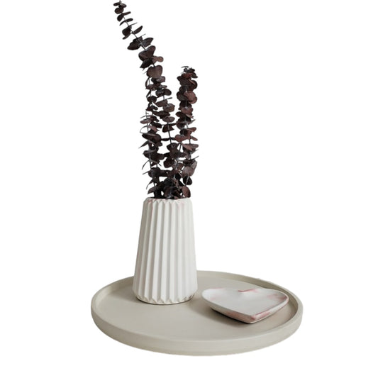 Florero Adamaris en cemento 15x7 cm Mármol Rosa