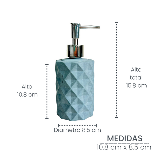 Dispensador Baño Ela en cemento Azul Petróleo