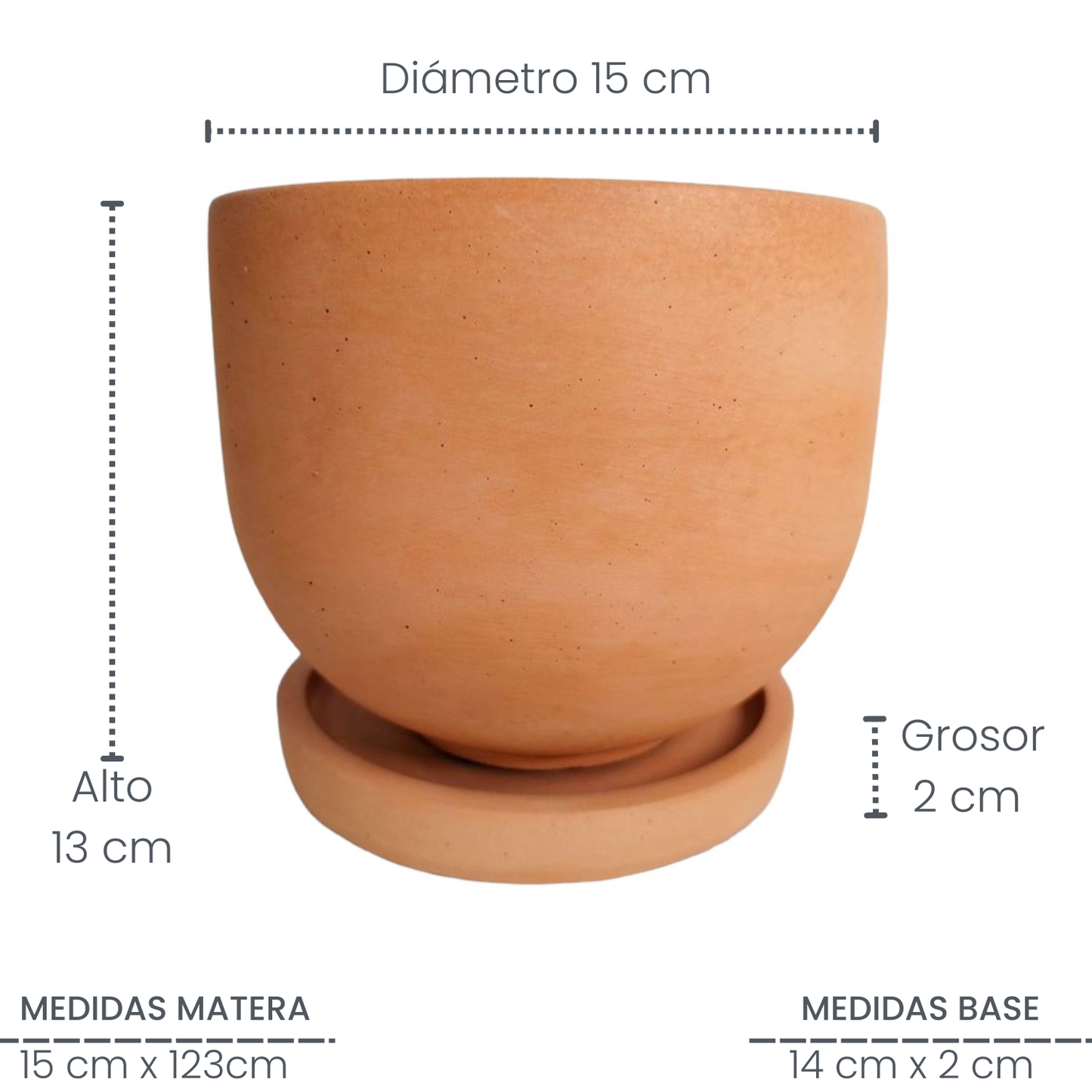 Matera María en cemento 13x15x cm Terracota