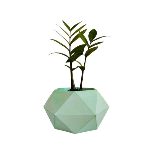 Matera Adara en cemento 10.5x11x18 cm Menta