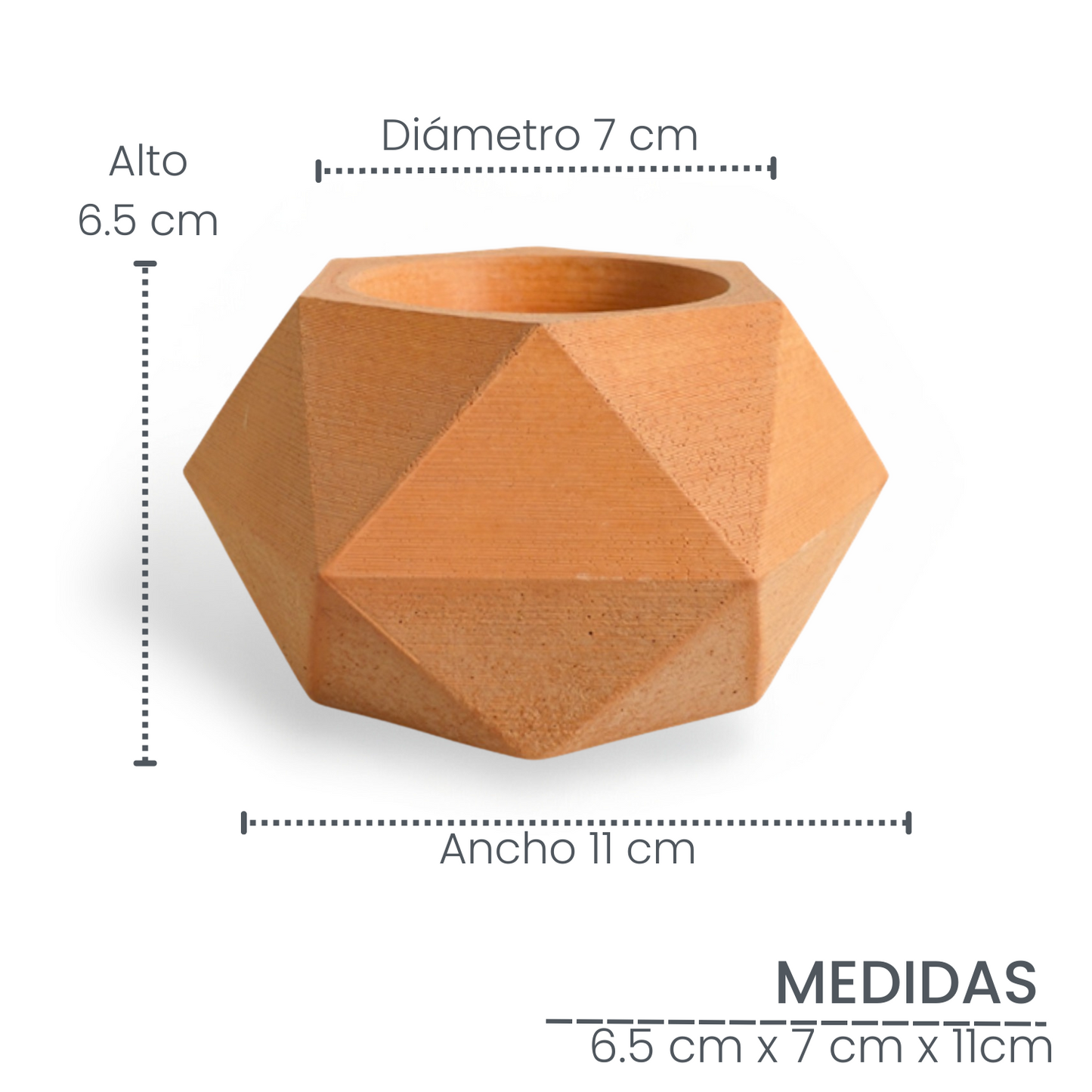 Matera Adara Petty en cemento 6.5x7x11 cm Terracota