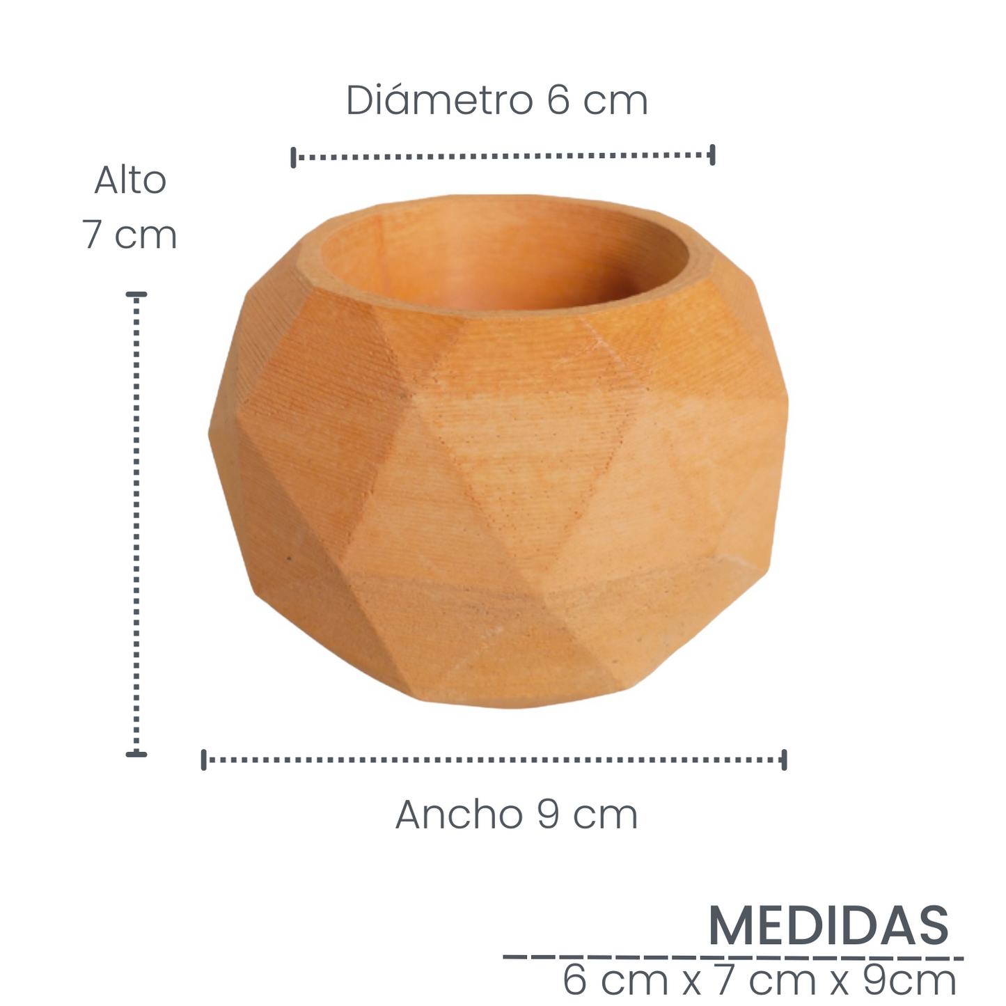 Matera Laia de Cemento 7.5x6.5 cm Terracota