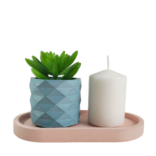 Matera Lira de Cemento 6x6.5 cm Azul Petróleo