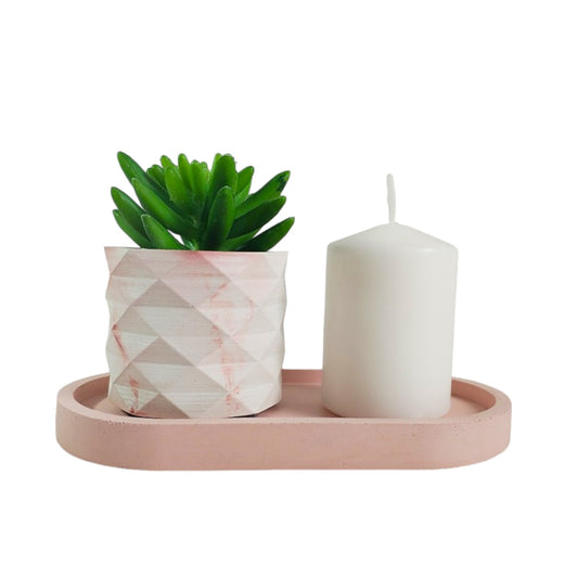 Matera Lira de Cemento 6x6.5 cm Marmól Rosa