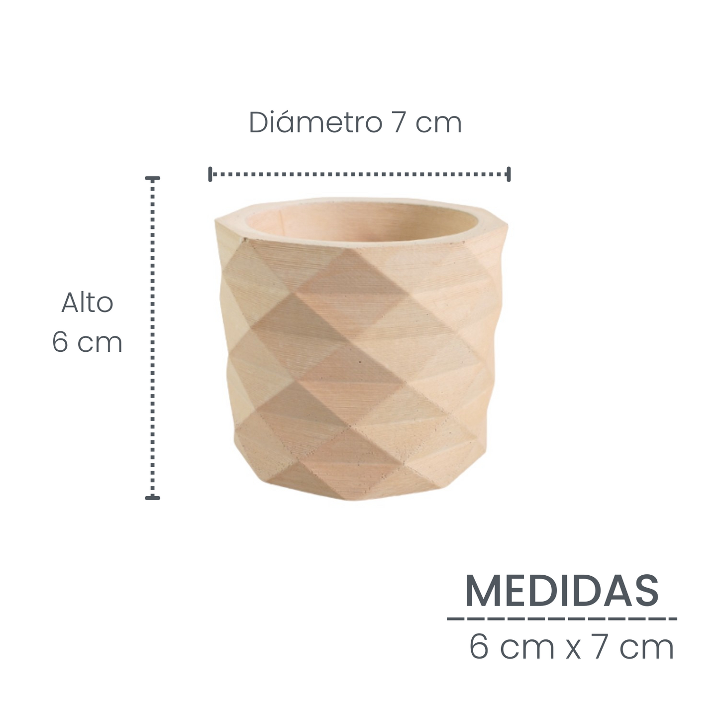 Matera Lira de Cemento 6x6.5 cm Nude