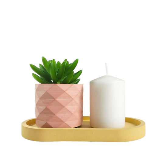 Matera Lira de Cemento 6x6.5 cm Palo de Rosa