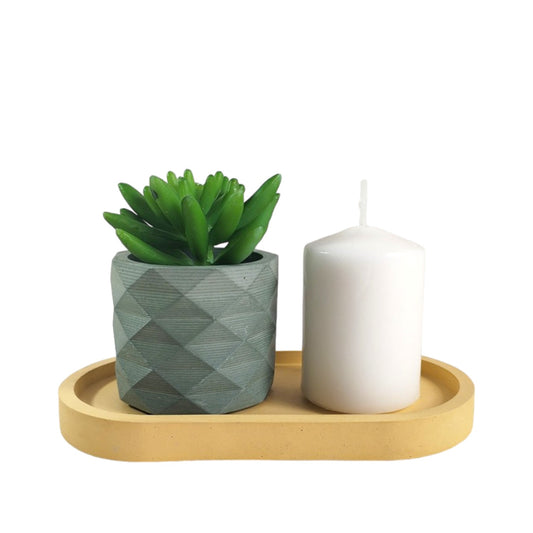 Matera Lira de Cemento 6x6.5 cm Verde Oliva