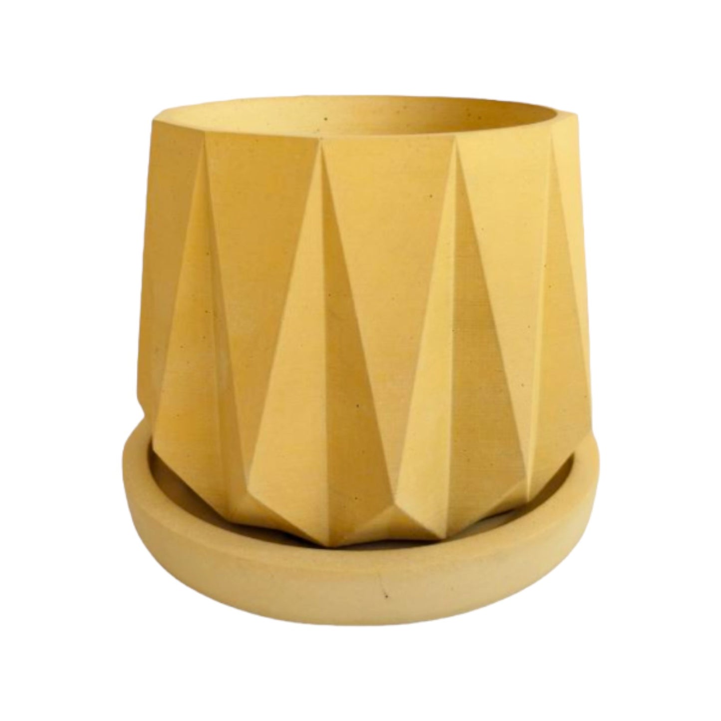 Matera Lirio en cemento 10x10.5x11.5 cm Amarillo