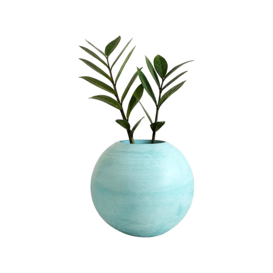 Matera Luna en cemento 13x7x15 cm Aguamarina