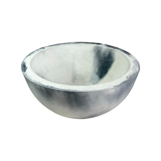Matera Bowl mediano Álora de cemento 24x11 cm Mármol negro