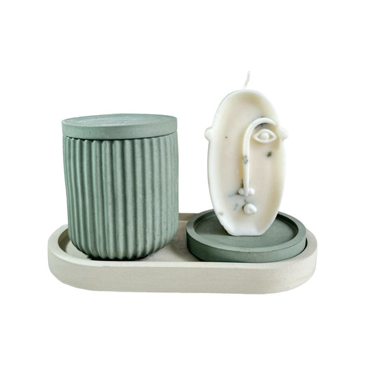 Setx3 Organizador Alma de cemento Oliva/Arena