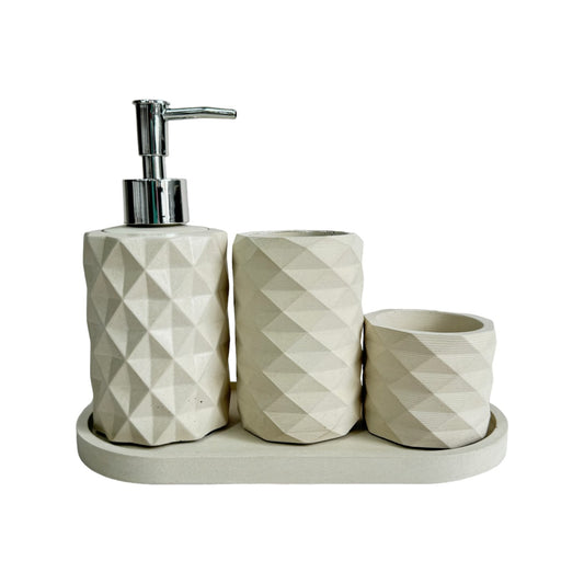Set X3 Dispensador Baño Ela en cemento Arena