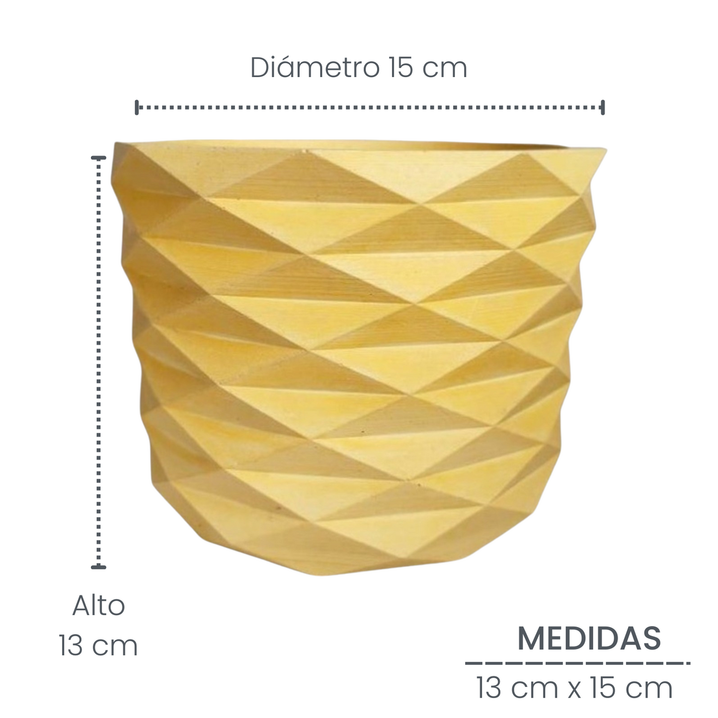 Matera Carlota Petty de Cemento 12.5x15 cm Amarillo