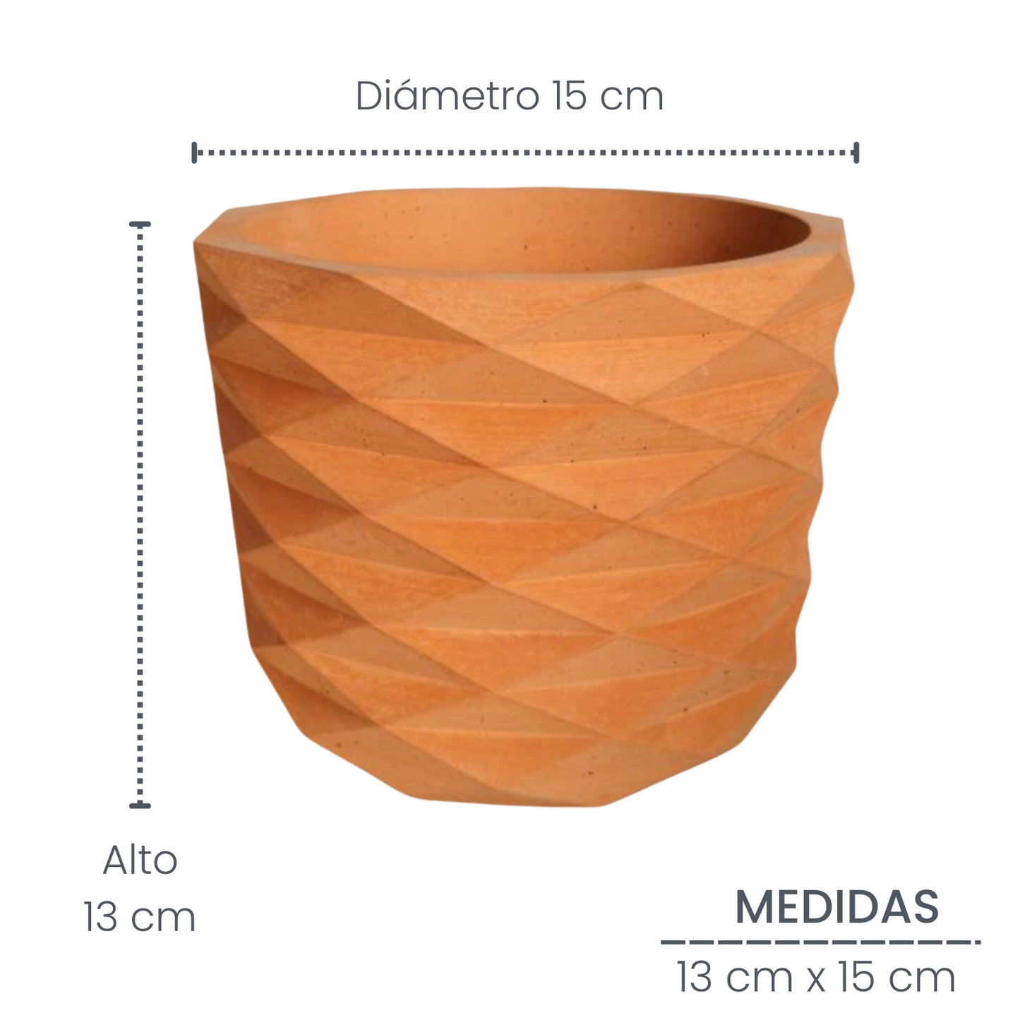 Matera Carlota Petty de Cemento 12.5x15 cm Terracota
