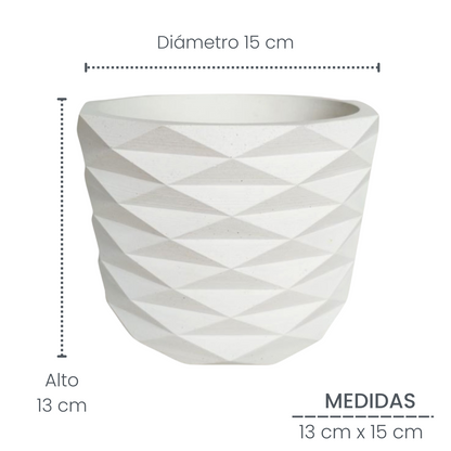 Matera Carlota Petty de Cemento 12.5x15 cm Blanco