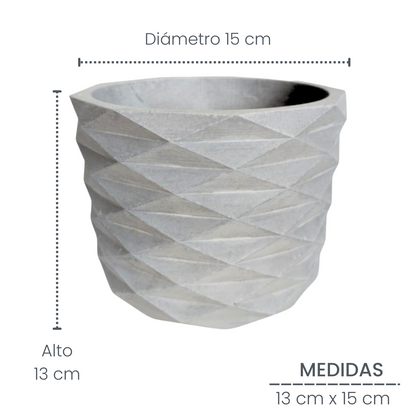 Matera Carlota Petty de Cemento 12.5x15 cm Gris