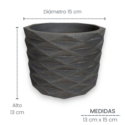 Matera Carlota Petty de Cemento 12.5x15 cm Oscuro