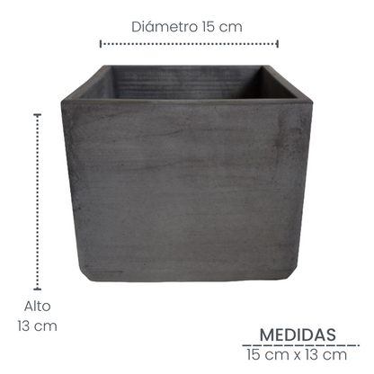 Matera Eloisa en cemento 15x15 cm Oscuro