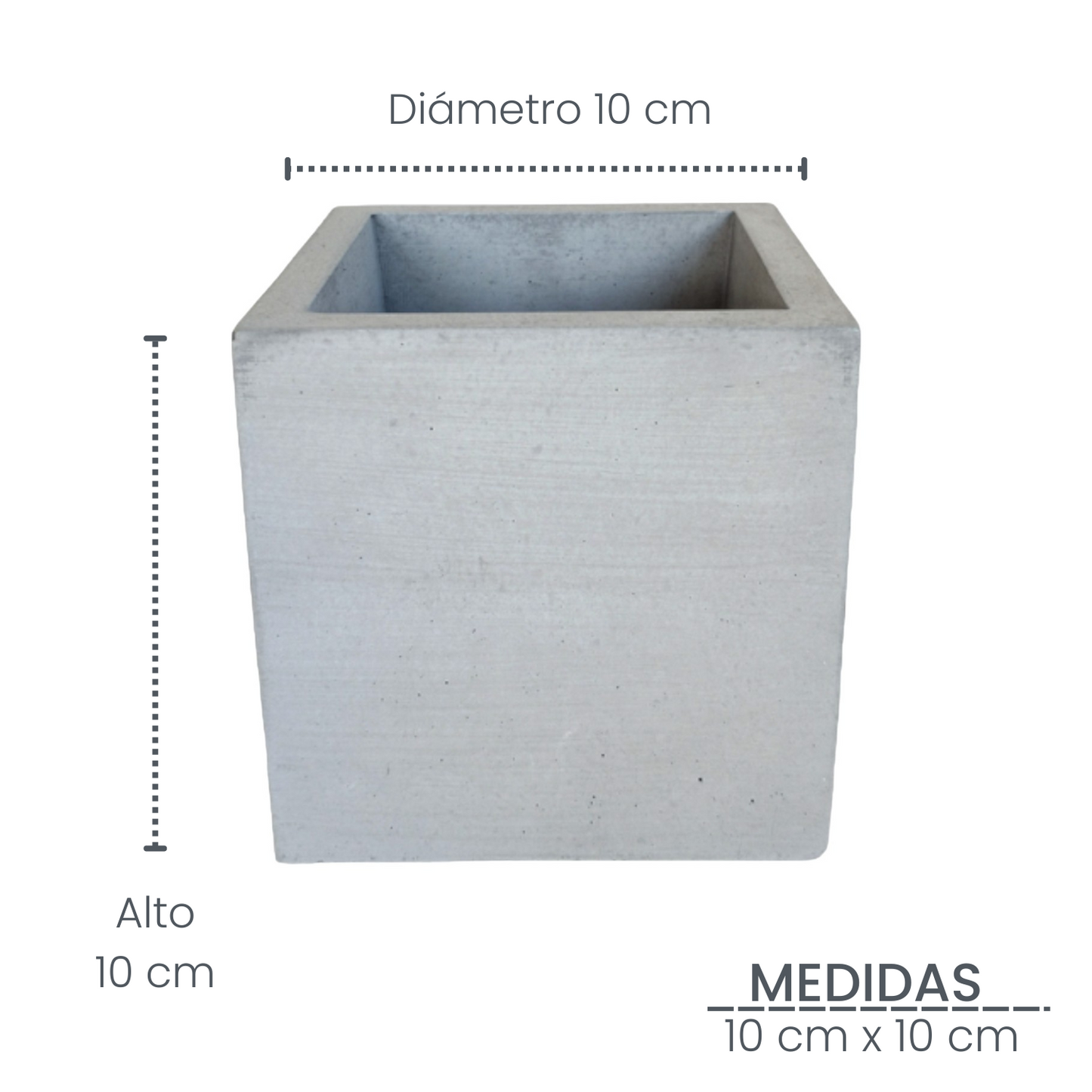 Matera Eloisa Petty en cemento 10x10 cm Gris