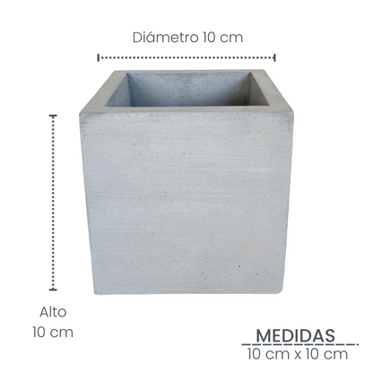 Matera Eloisa Petty en cemento 10x10 cm Gris
