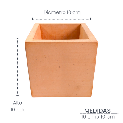 Matera Eloisa Petty en cemento 10x10 cm Terracota