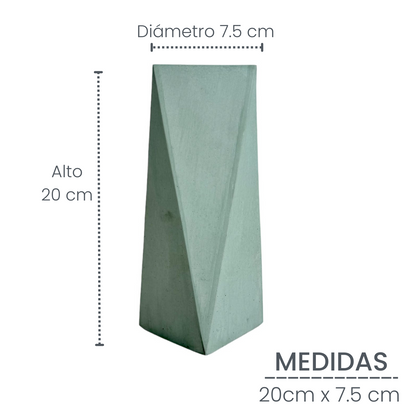 Jarrón Alice de Cemento 20x7 cm Verde Oliva
