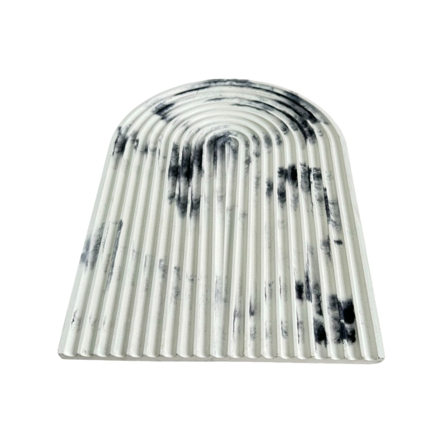 Bandeja Arco de cemento 32x23cm Mármol Negro