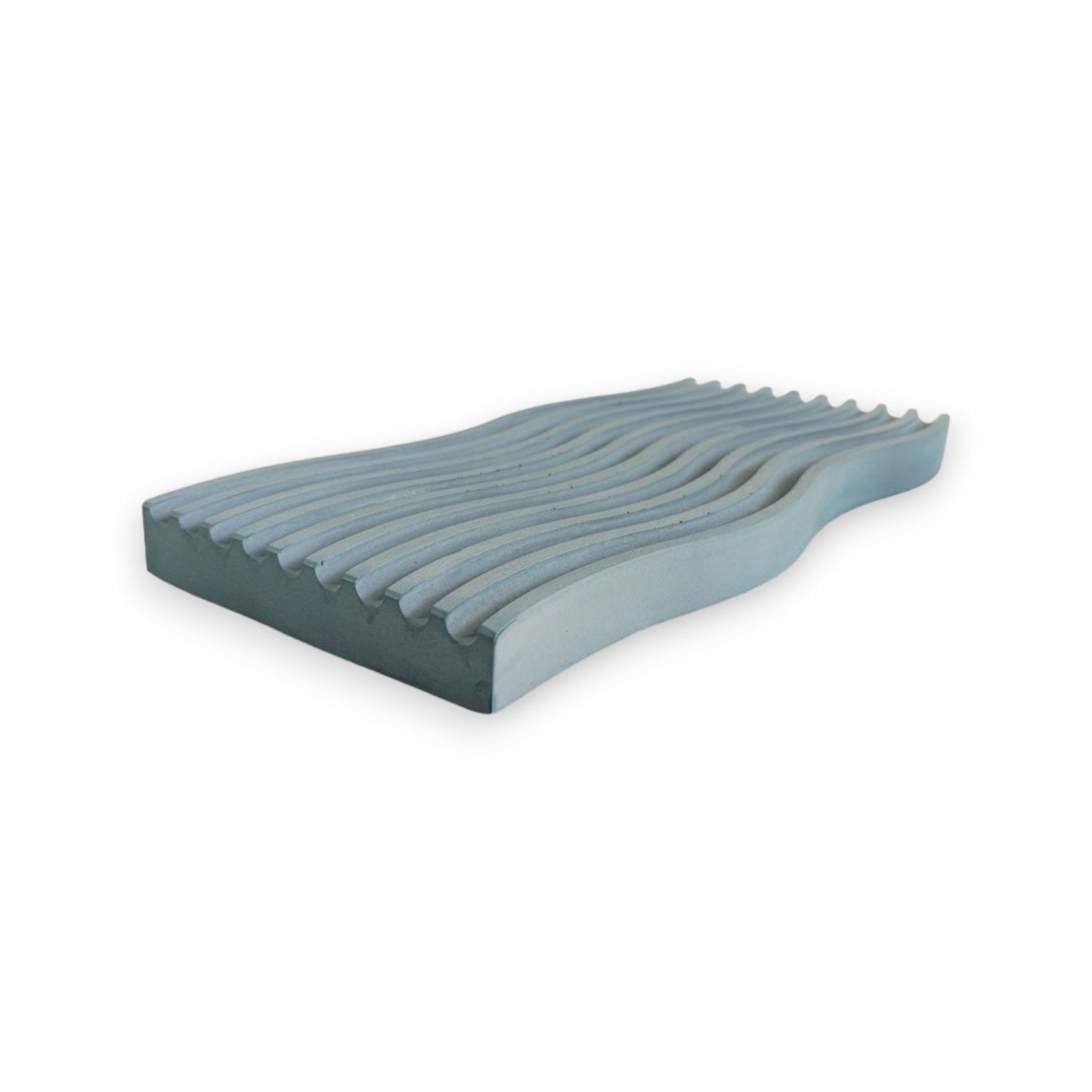 Bandeja Olas de Cemento 2x25x11.5 cm Azul Petróleo