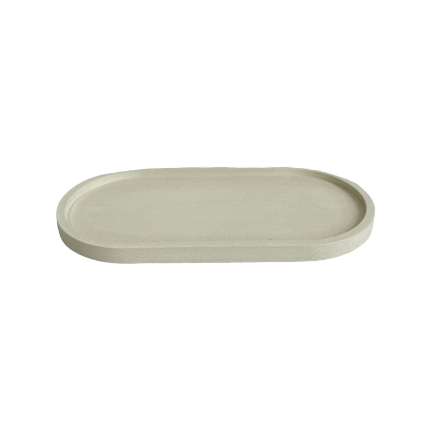Plato Ovalado de cemento 23x11.5x1cm Arena
