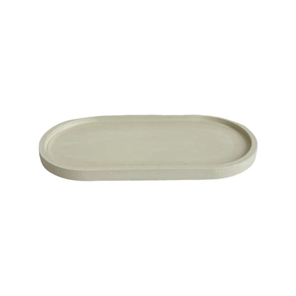 Plato Ovalado de cemento 23x11.5x1cm Arena