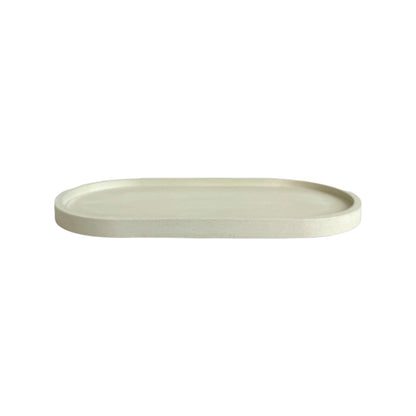Plato Ovalado de cemento 23x11.5x1cm Arena