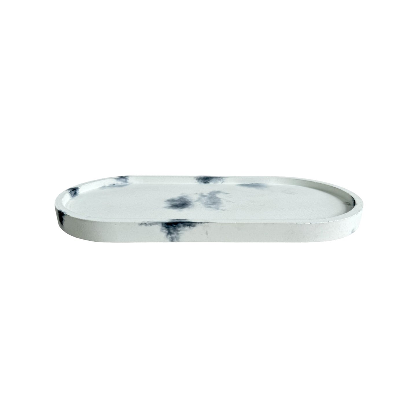Plato Ovalado de cemento 23x11.5x1cm Mármol Negro