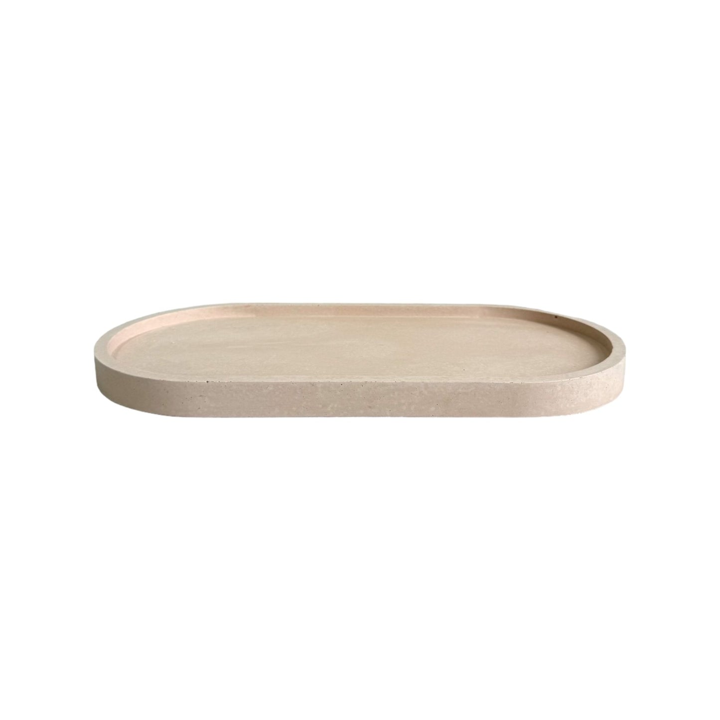 Plato Ovalado de cemento 23x11.5x1cm Nude