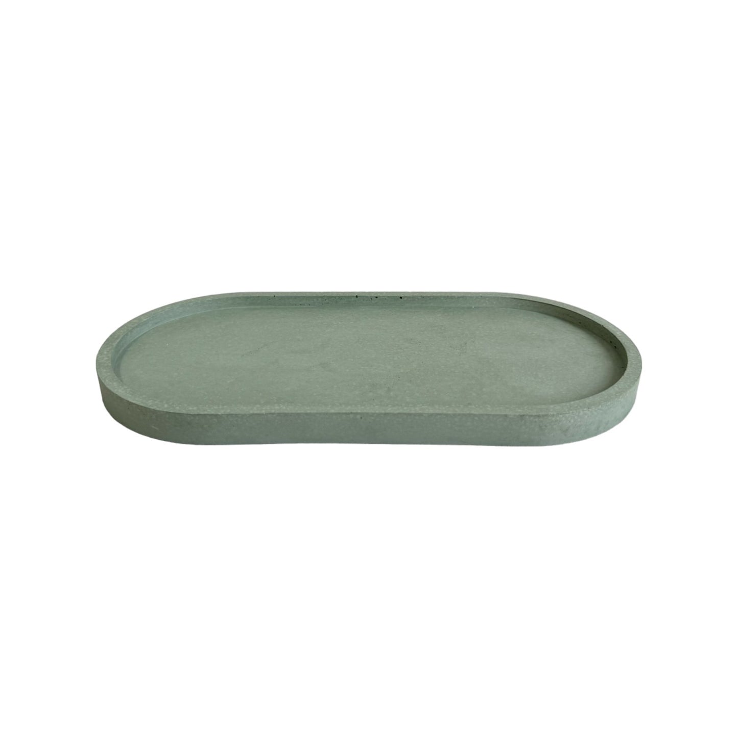 Plato Ovalado de cemento 23x11.5x1cm Oliva