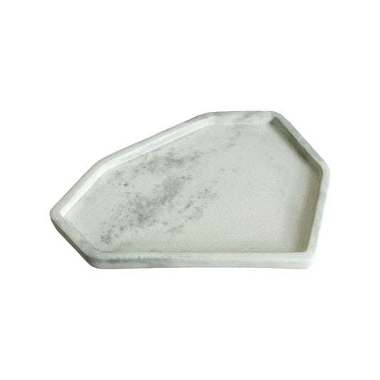Plato Lea de cemento 22x15x2cm Mármol oliva