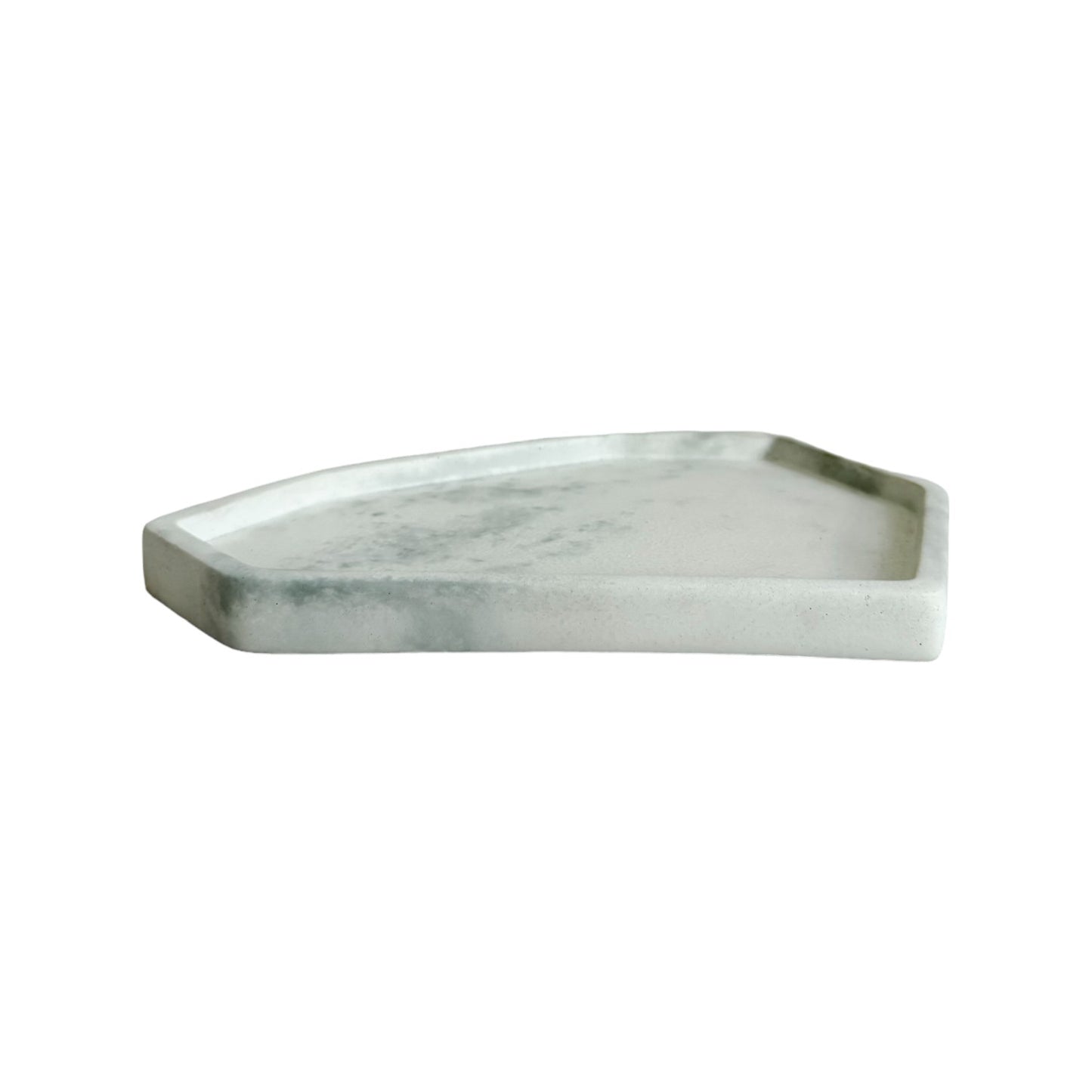 Plato Lea de cemento 22x15x2cm Mármol oliva